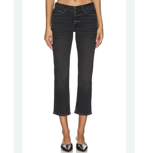 GRLFRND Tatum Mid-Rise Micro Boot Jeans Women Sz. 25 All Night Long Button Fly - Picture 1 of 16